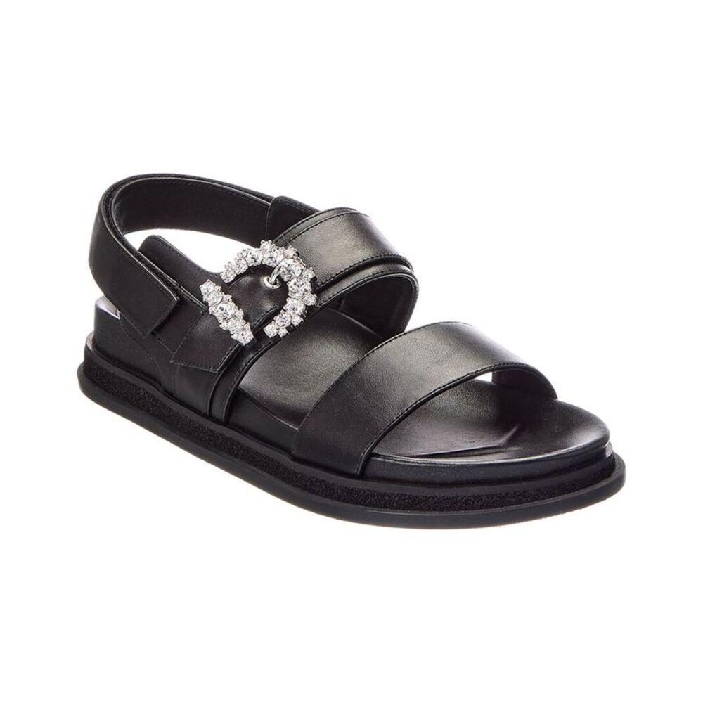 Jimmy Choo Cheri Lug Leather Sandal, Black